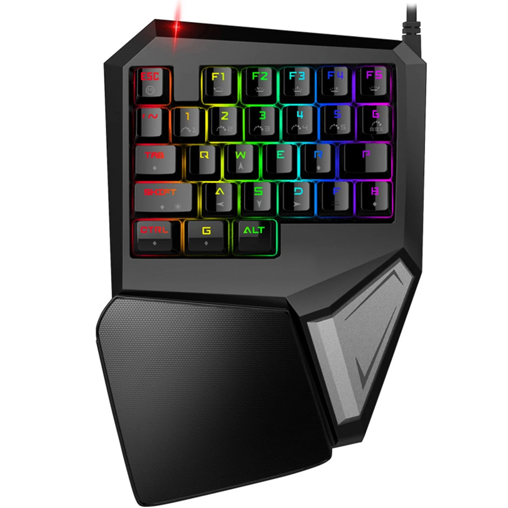 

Delux T9 Plus Keyboard 29 Keys Mechanical Gaming Keyboard One Single USB Wired Hand Gaming Keyboard RGB LED Backlit Blue Switch