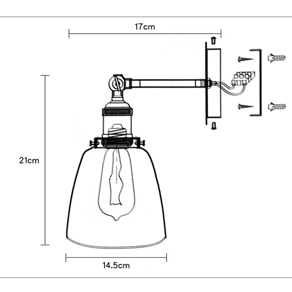 Современное настенное бра из античного стекла для ванной комнаты кухни