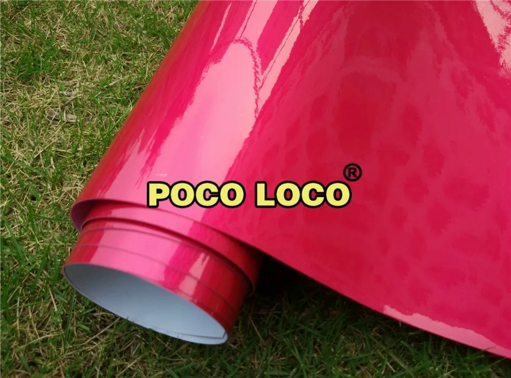 Rose Pink High Quality Matte Metallic Silver Vinyl Glossy Metal Silver Film Roll Air Free For Vehicle Wraps - Название цвета: Rose Pink