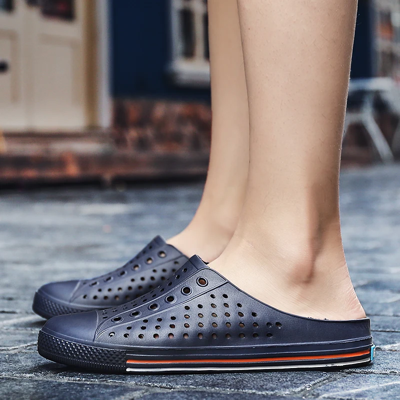 Женские сандалии унисекс пляжные тапочки с отверстиями Вьетнамки светильник