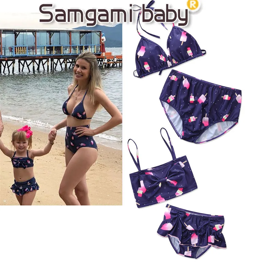 Комплект одежды SAMGAMI BABY Mommy and Me купальники для девочек одежда родителей и детей