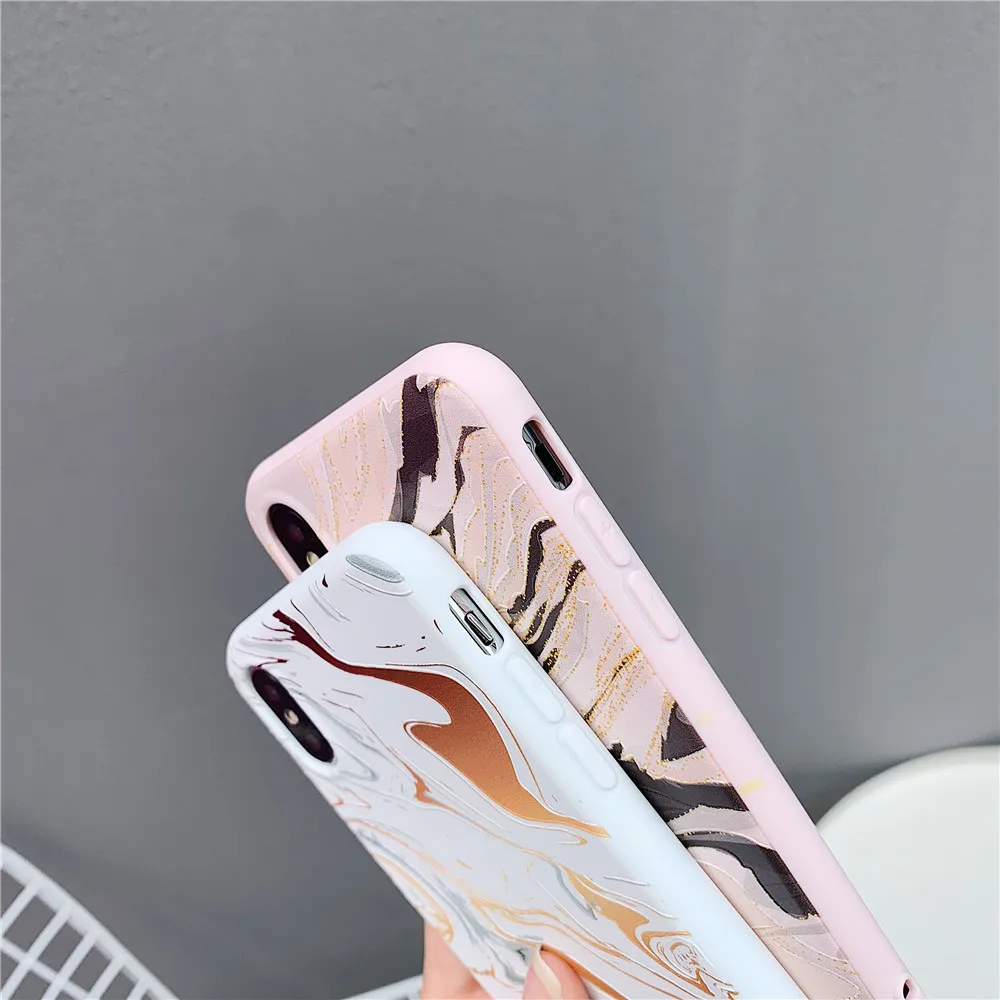Чехлы для IPhone 7 роскошный чехол с мраморной текстурой Пномпеня 6S X 6 8 Plus Мягкий