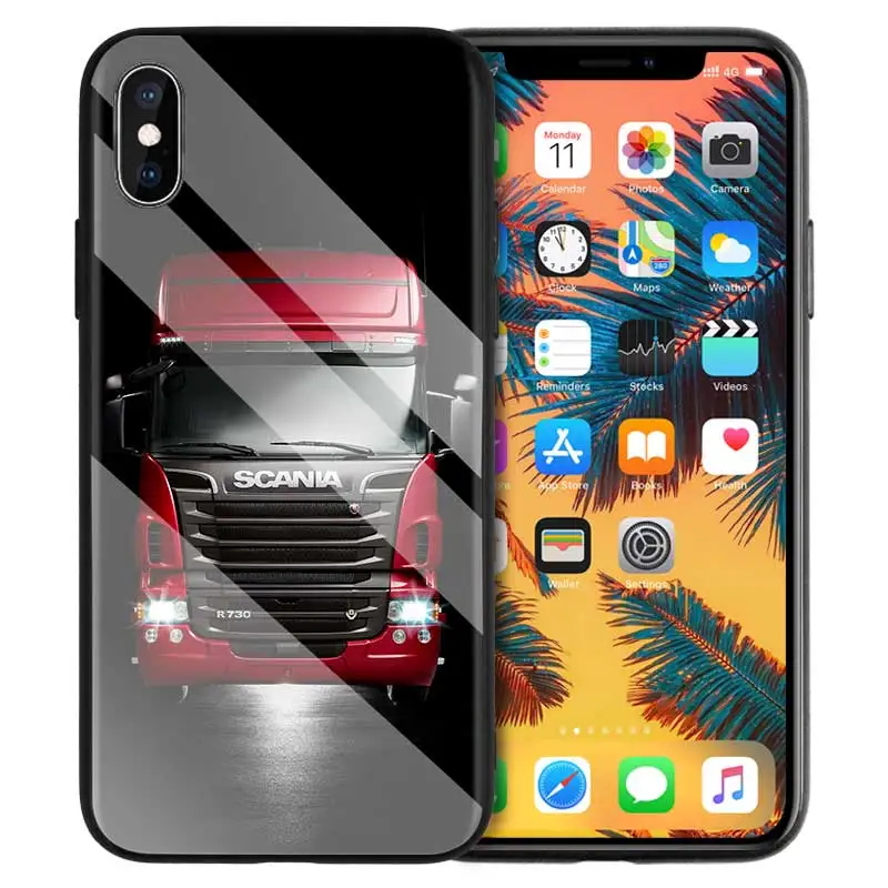 09 Грузовик SCANIA с принтом, из силикона мягкий чехол для Apple iPhone 7 8 6 6S 11 11Pro X XR XS MAX Plus 7P 6 8P 7+ 8+ Защитная крышка - Цвет: 09