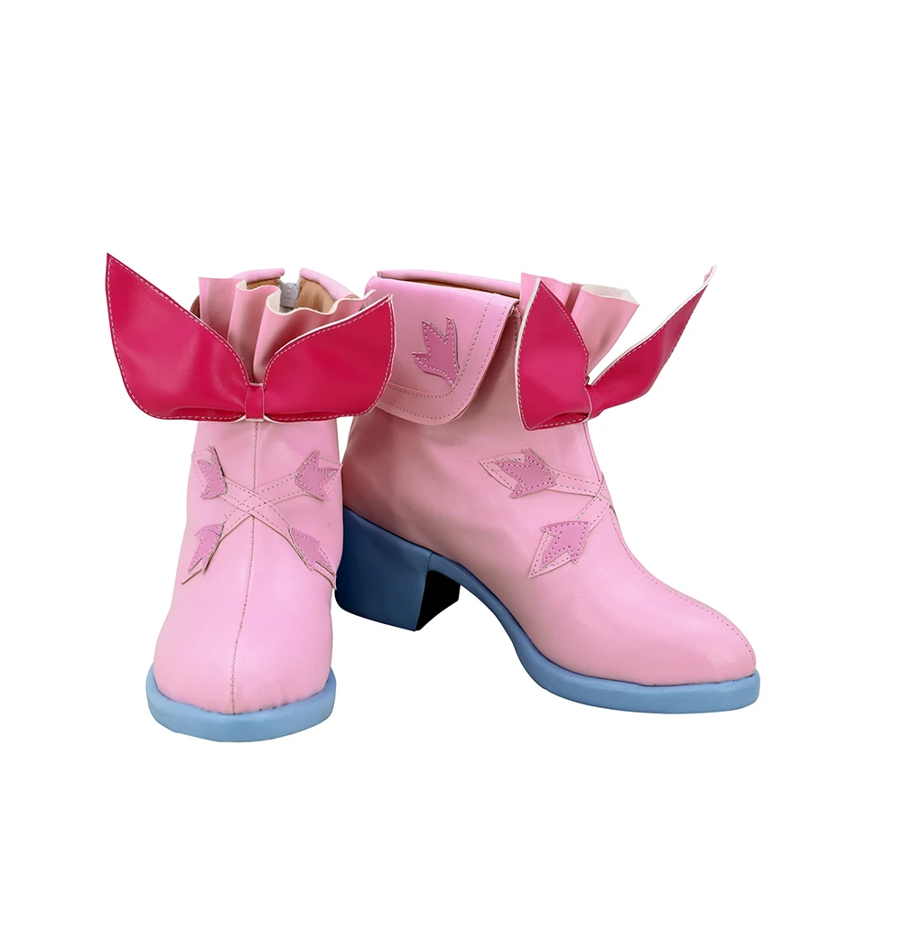 Laby Shoes Cosplay ELSWORD 2nd Path Pink Boots High Heel Custom Made Any Size | Тематическая одежда и униформа
