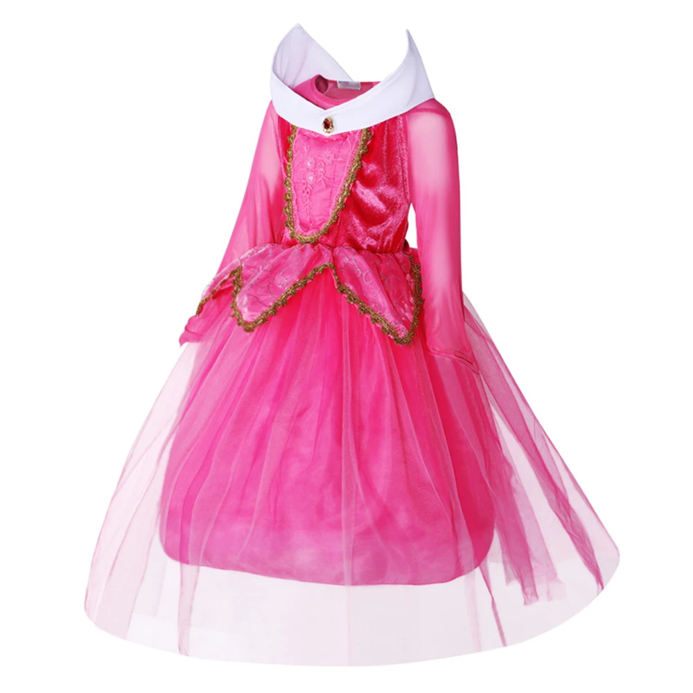 Sleeping Beauty Dress Up Girls Princess Aurora Girl Long-sleeve Children's Christmas Party Fantasia Infantil | Детская одежда и