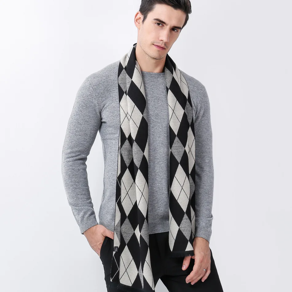 2018 Модные мужские осень зима Обёрточная бумага Для мужчин шерстяной плед