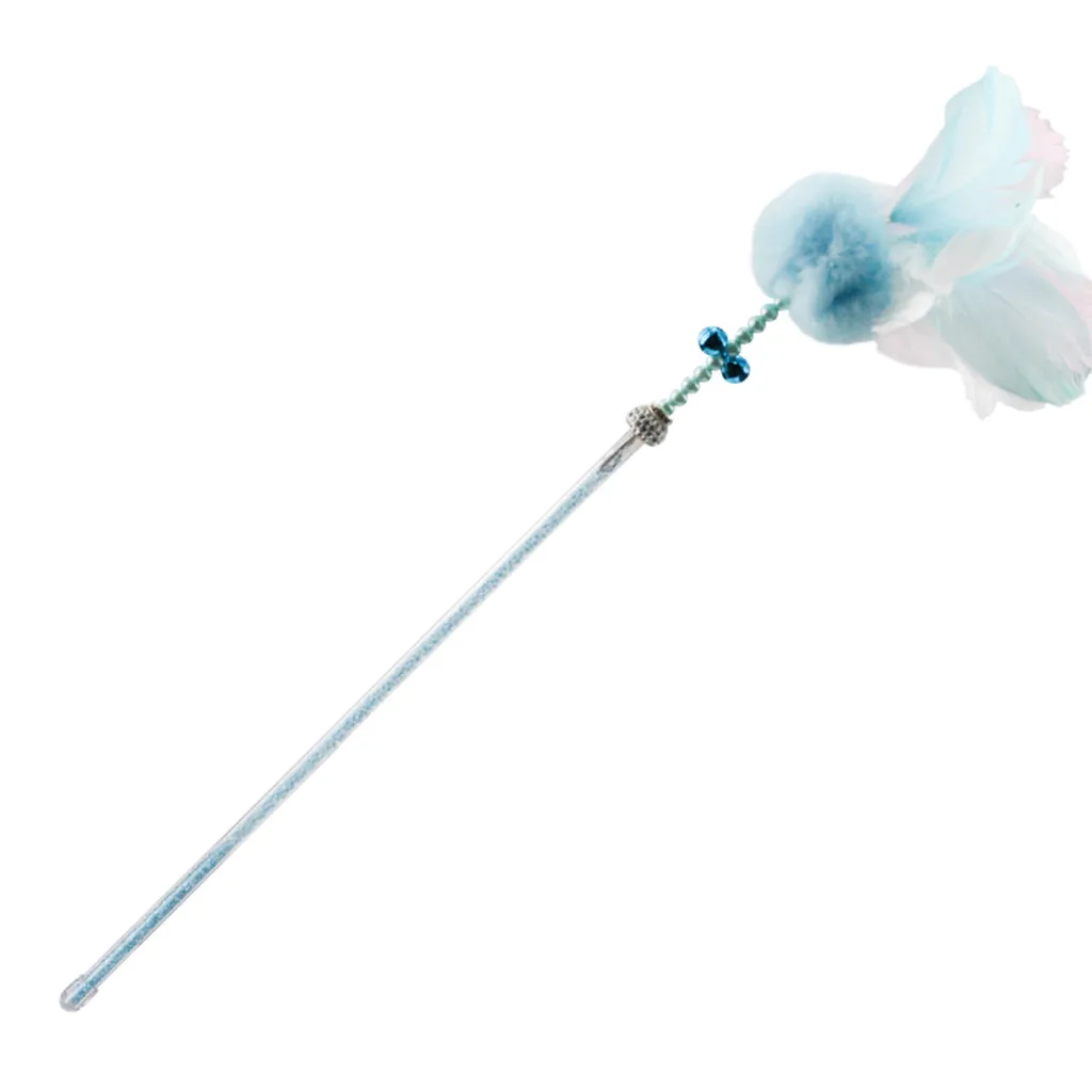 1 шт. котенок кошачья интерактивная игрушка мягкий перо и колокольчик бисер