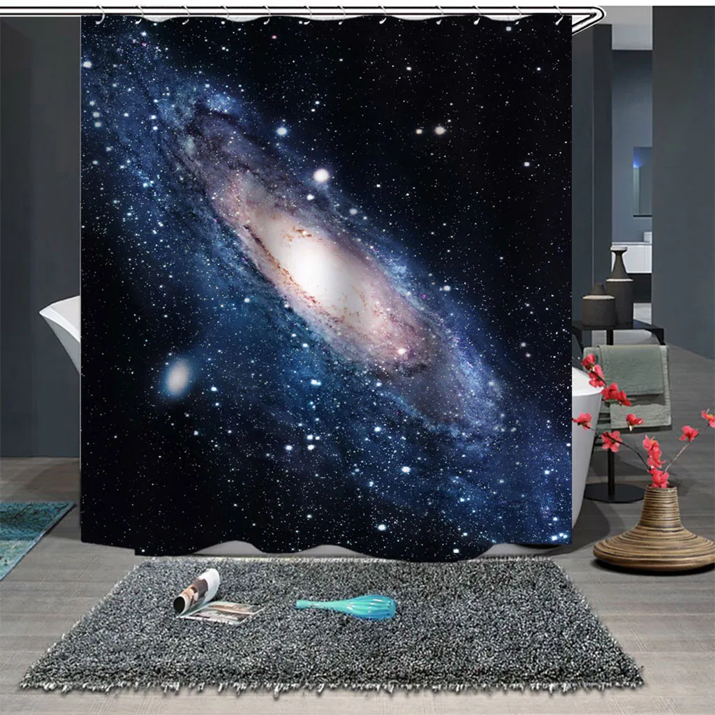 Занавеска для душа Ouneed с принтом цветов и океана занавеска ванны/туалета 12