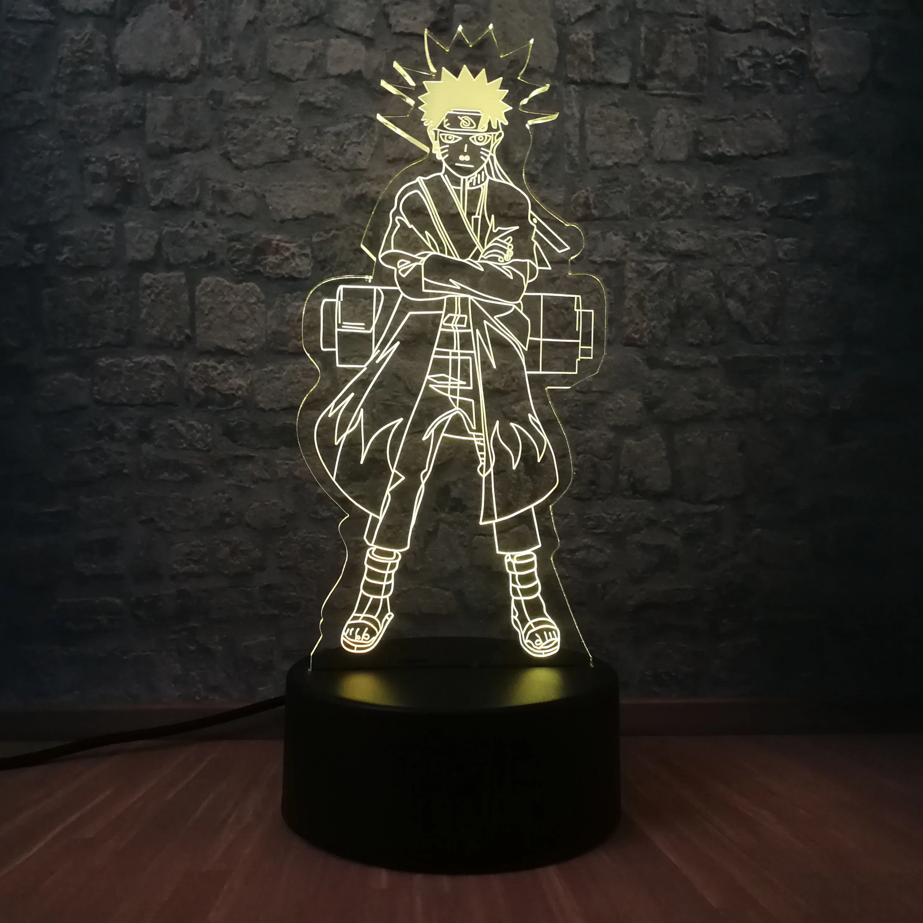 Новинка фигурка Uzumaki Наруто 3D светодиодный светильник домашний ночник
