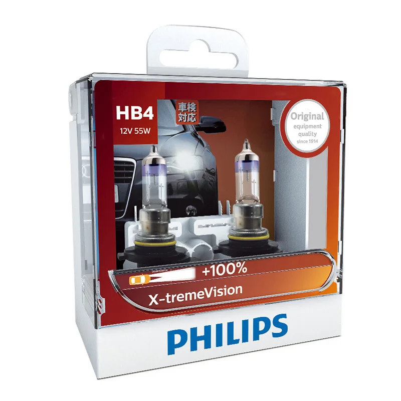 Philips Original H1 H4 H7 H11 HB3 HB4 X-treme Vision Car Headlight Bright Halogen Bulbs ECE Approve 100% More Vision, Pair
Philips Original H1 H4 H7 H11 HB3 HB4 X-treme Vision Car Headlight Bright Halogen Bulbs ECE Approve 100% More Vision, Pair