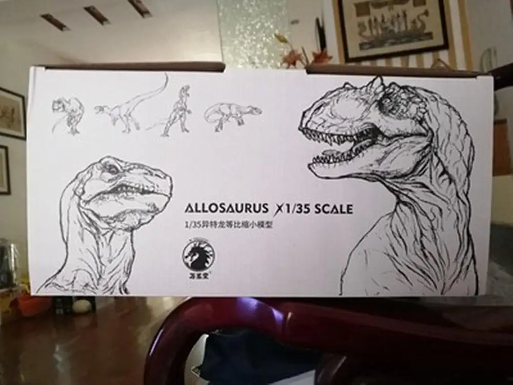 Тигр зерна окраски произведено достаринный Юрский Мир Allosaurus модель игрушки подарок украшения 1:35
