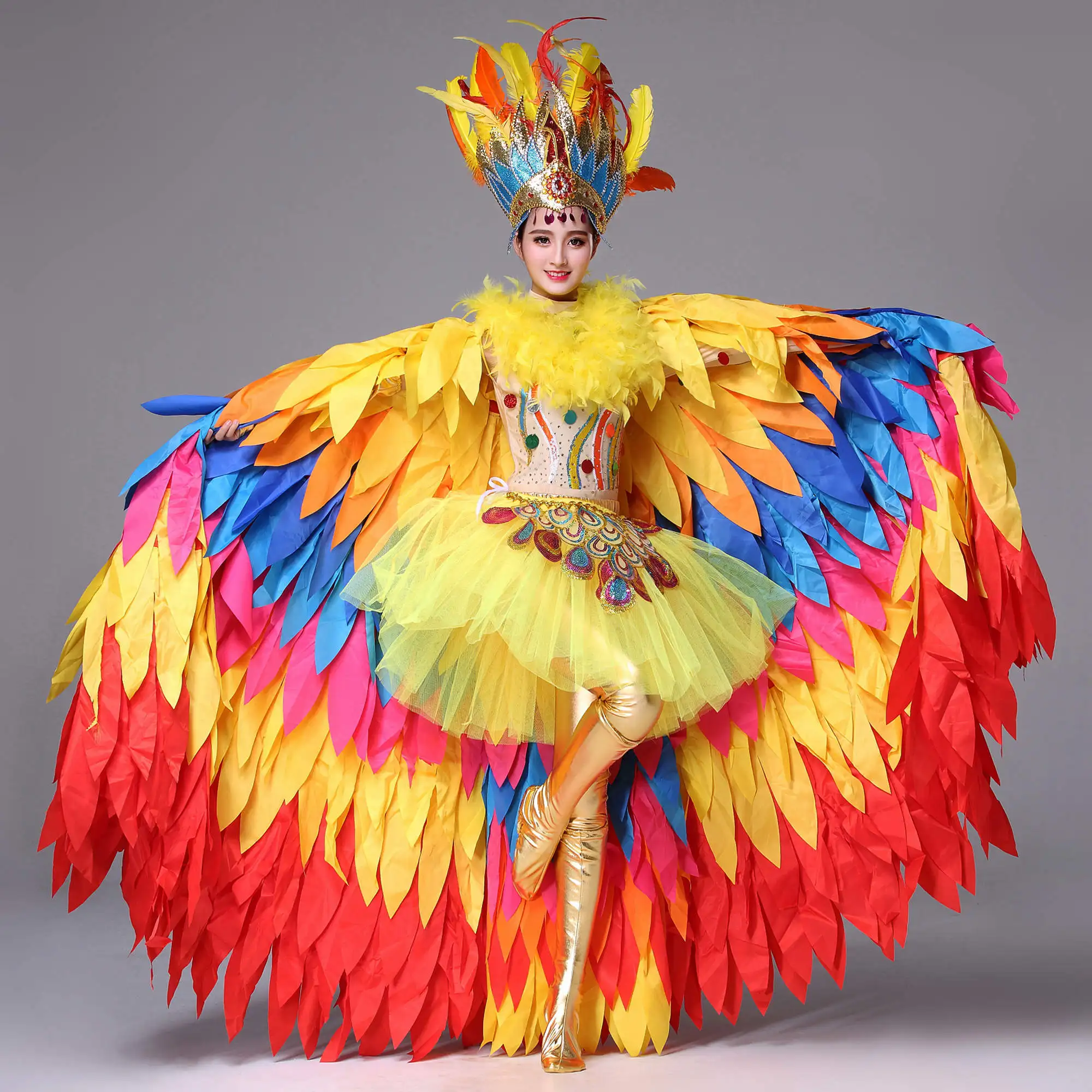 Sunbird открытый костюм для шоу и сцены индивидуальная танцевальная одежда женский