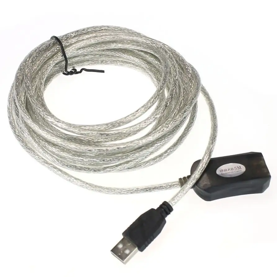 Заводская цена 5 м USB Активный ретранслятор кабель удлинитель для компьютера