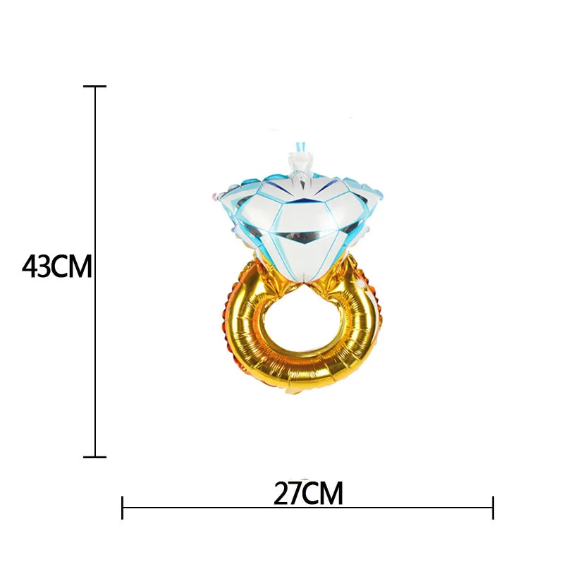 1 шт. АЛМАЗНОЕ КОЛЬЦО фольги Воздушные шары любовные буквы надувной шар украшение