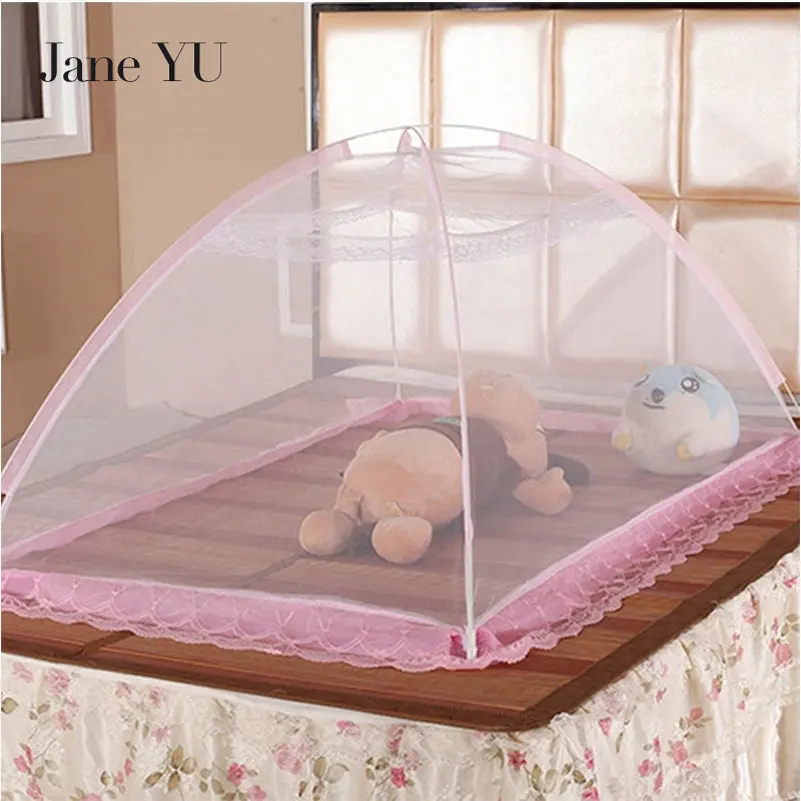 lace pink JaneYU 90*140 см переносная детская кроватка антимоскитная палатка многофункциональная колыбель кровать Младенческая Складная москитная сетка для chindren кровати - Цвет: lace pink