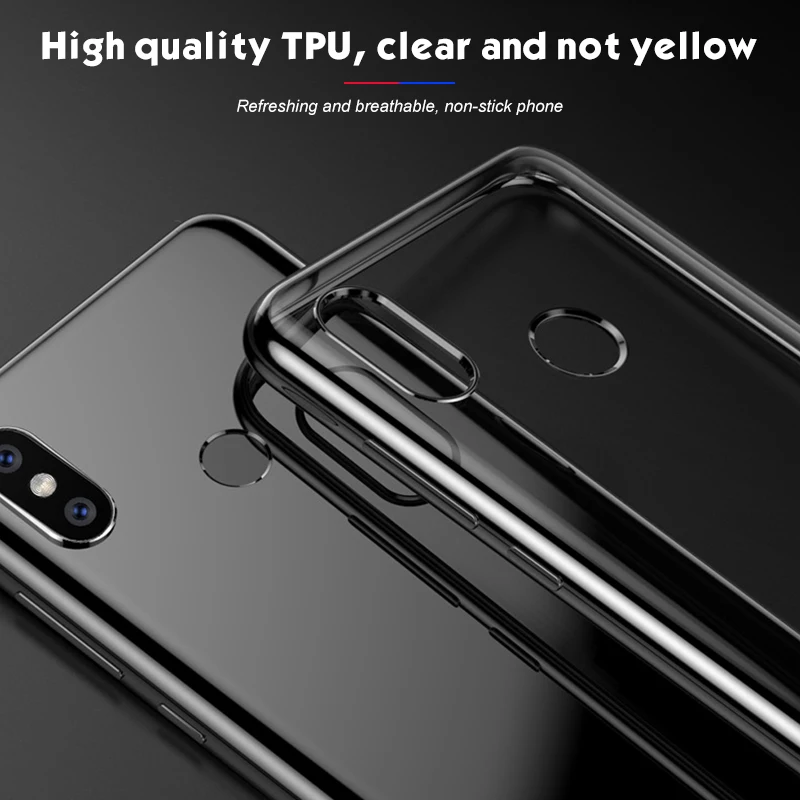 Роскошный чехол для Xiaomi Mi 8 SE A2 A1 Max 3 6X 5X ультра тонкий кристально-резиновый из ТПУ