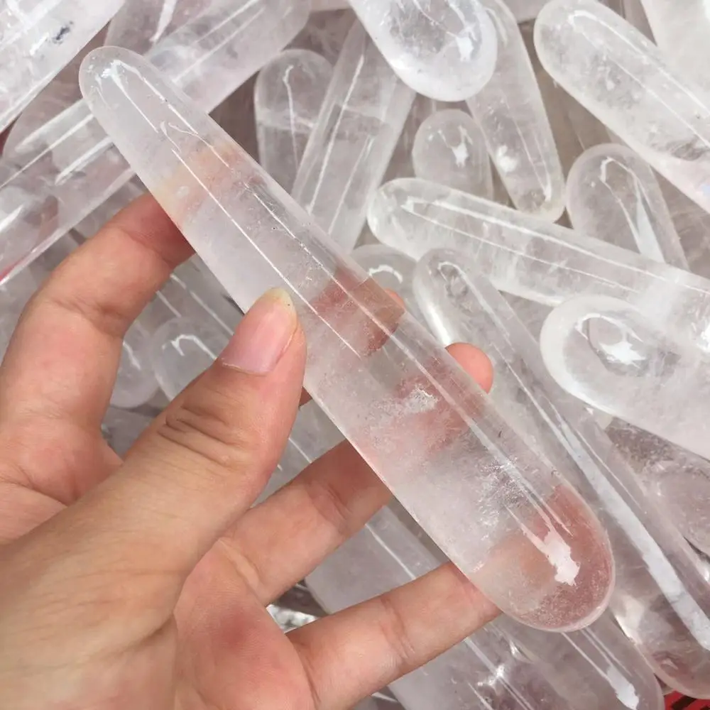 Натуральные чистые кварцевые кристаллические лечебные массажные палочки