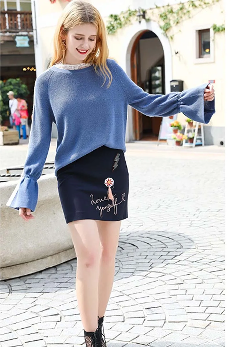 Embro Mill pullover casual sweater women autumn and winter runway luxury elegant lady knitted wool female S-L | Женская одежда