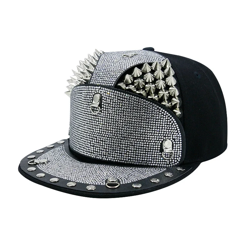 

GBCNYIER Hip Hop Cool Baseball Cap Fashion Outdoor Hip-Hop Male Female Visor Armor Warrior Hat False Drill Rivets