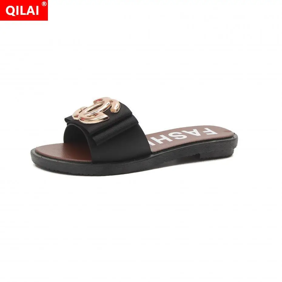 Женская Обувь Сланцы Сандалии Мода 2018 Брендовые женские домашние тапочки