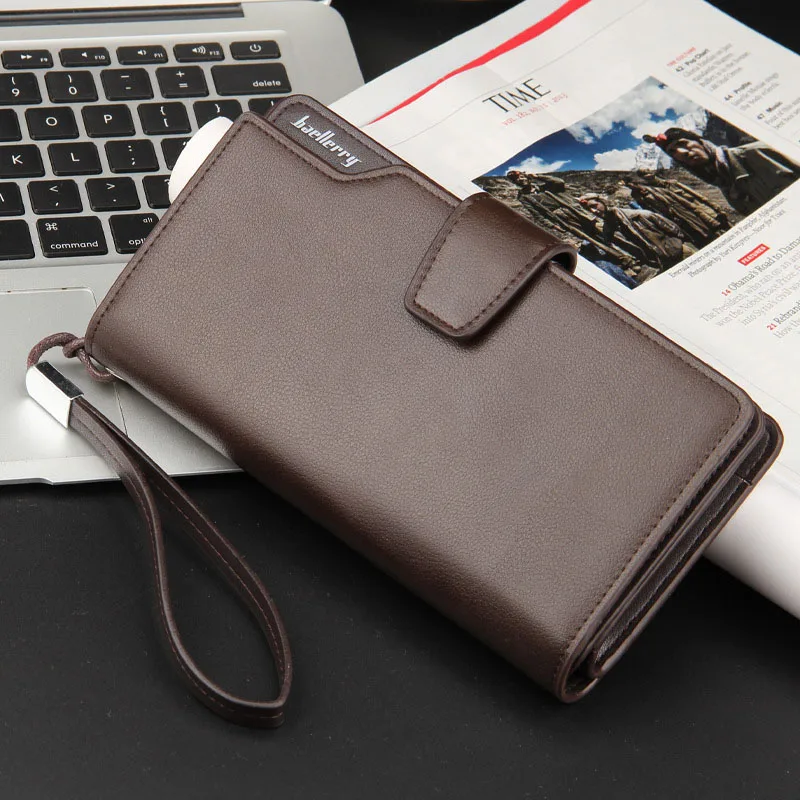 Кошелек мужской кожаный на молнии 2019|purse male|zipper wallet menlong men |