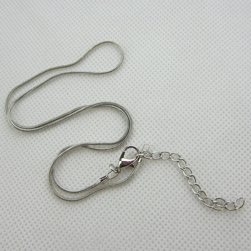 

Цепочка Серебряная со змеиным крестом, ожерелье с цепочкой длиной 45 + 5 см, аксессуар «сделай сам», 10 штук в партии