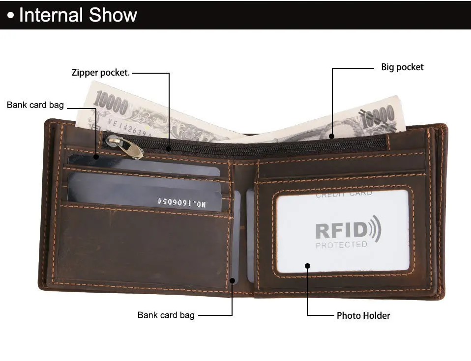 Винтажные мужские кошельки из натуральной коровьей кожи с блокировкой RFID, мужской кошелек ручной работы на заказ, кошелек для монет по цене доллара, короткий кошелек carteira