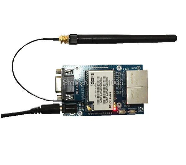 Фото Модуль маршрутизатора последовательный Wi-Fi модуль startkit с 8M flash 32M ram модуль 2 дБ антенна и источник питания №2