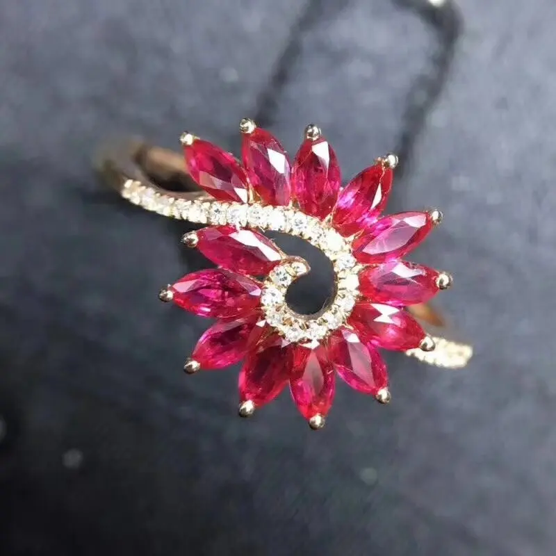 Shilovem 925 Серебряное кольцо из природного рубина, хорошее ювелирное изделие, Универсальные женские сапоги Модные Этнические украшения свадебные открытые yh2.52.5 h