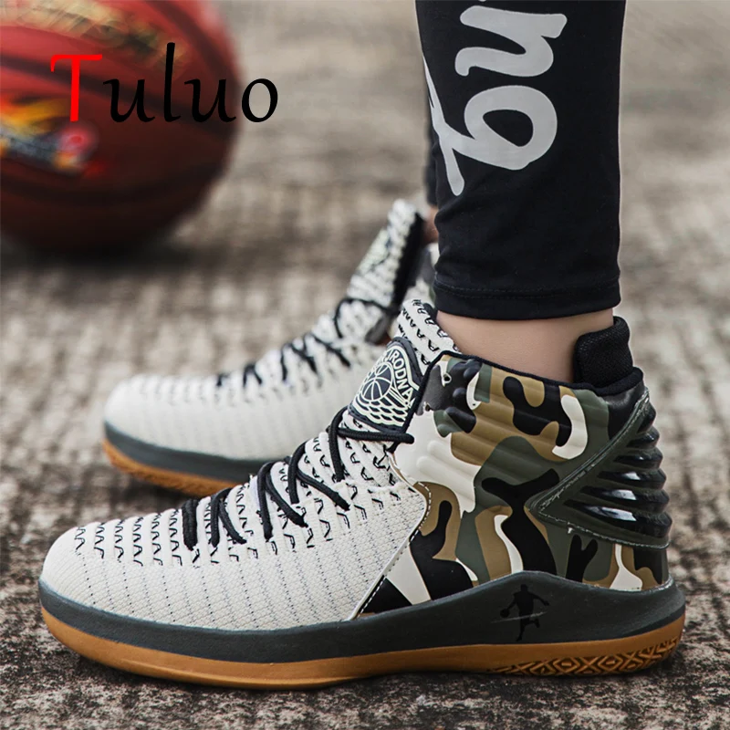 TULUO Jordans, Баскетбольная обувь для мужчин, ботильоны, кроссовки, уличная спортивная дышащая Нескользящая Спортивная Мужская Баскетбольная обувь