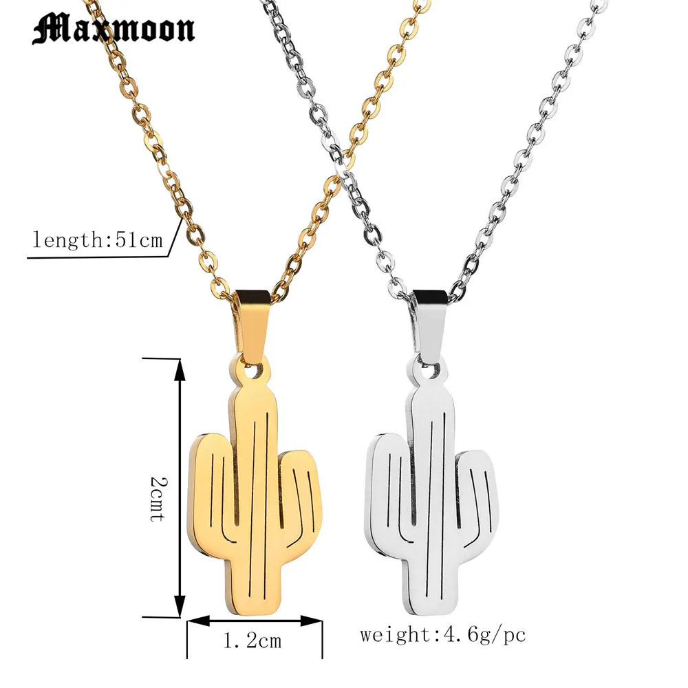 Maxmoon Прямая поставка кактус ожерелье с подвеской простое стиль растение кактусы