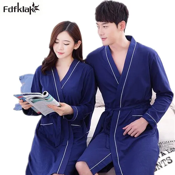 Новые фирменные халаты больших размеров для пар хлопковый женский халат с