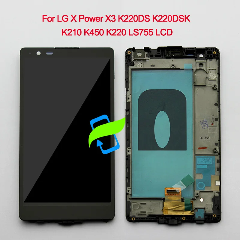 Оригинальный дисплей для LG X Power X3 K220 ЖК с рамкой K220DS K220DSK K210 K450 LS755 дисплей|Экраны