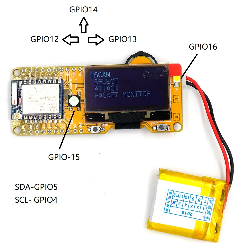 WiFi Deauther MiNi Attack/Test ESP8266 плата разработки с открытым исходным кодом|Запчасти для