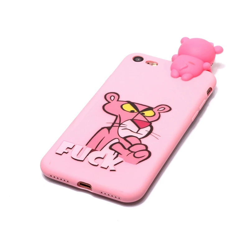 For Coque iPhone 7 Case 3D Cartoon Toy Owl Panda Unicorn Cat Soft Silicon Back Cover |