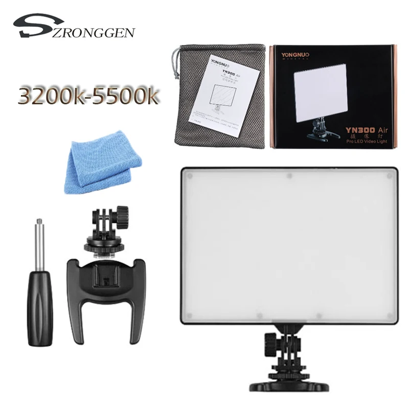 Ультратонкая светодиодная панель YONGNUO YN300 Air CRI 95 + 3200 5500K цветовая температура лм