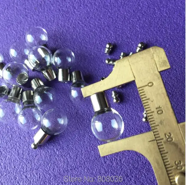 20 шт./Лот стеклянный круглый флакон с винтовой крышкой | Украшения и аксессуары