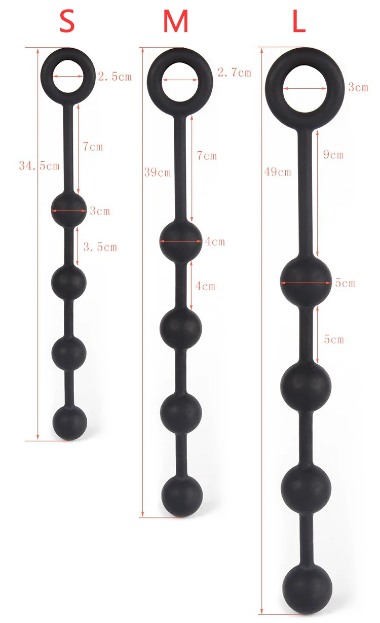 Силиконовые анальные шарики Анальная пробка фаллоимитатор расширитель без