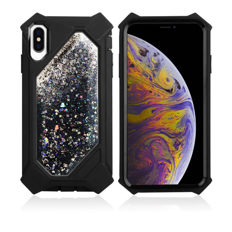 Грандевер зыбучие пески чехол для iphone 7 Xs Max 6 8 Plus чехол жесткий чехол для iphone X XR Блестящий с жидкостью полная защита