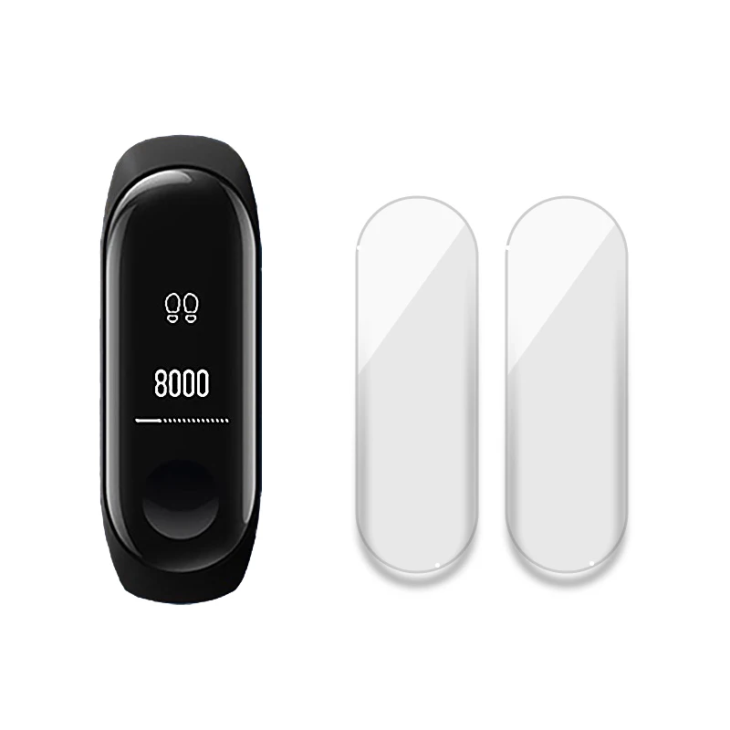 add 2pcs Film Xiaomi Mi band 3 0,7" OLED большой сенсорный экран новые умные браслеты браслет - Цвет: add 2pcs Film