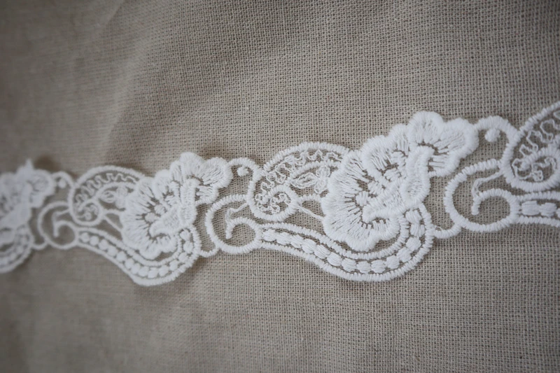 2 ярда белые цветочные кружевные ткани на дворе хлопковые Цветочные стильные