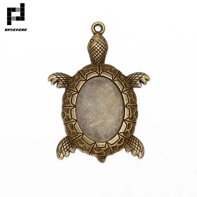 BASEHOME набор из 10 предметов античные бронзовые подвески в форме черепахи Пустые