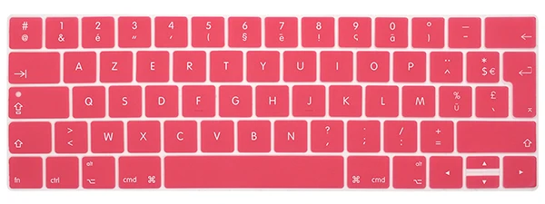 Розовый Французский ЕС-введите Мягкая силиконовая клавиатура защитная пленка для macbook клавиатура крышка 13pro touchbar 15pro A1706 A1707 A1989 A1990 - Цвет: Розовый