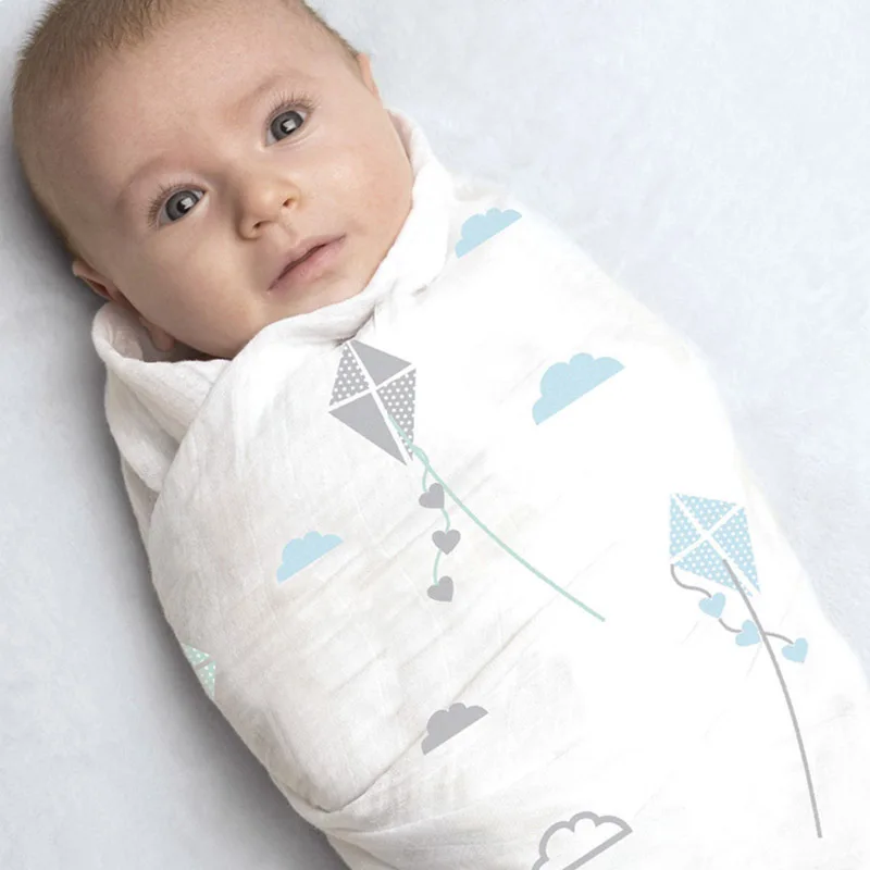 Двухслойные марлевые бамбуковые хлопковые муслиновые пеленки детские 120x120 см