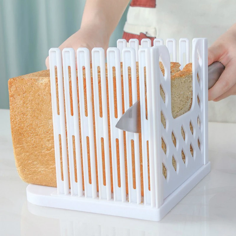 Пластиковые складные и регулируемые ломтерезки для хлеба тост бутерброд резак