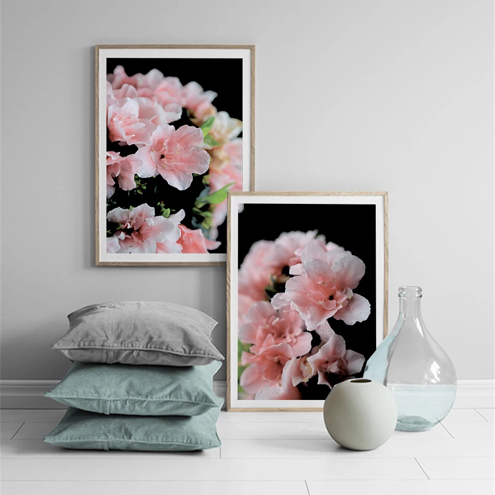 Плакаты и принты Qudros цветок рододендрона плакат винтажная Картина на холсте