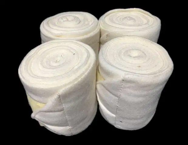 4 Pieces Polar Fleece Horse Bandage Black Soft Equestrain Horse Leg Wraps Bandage
