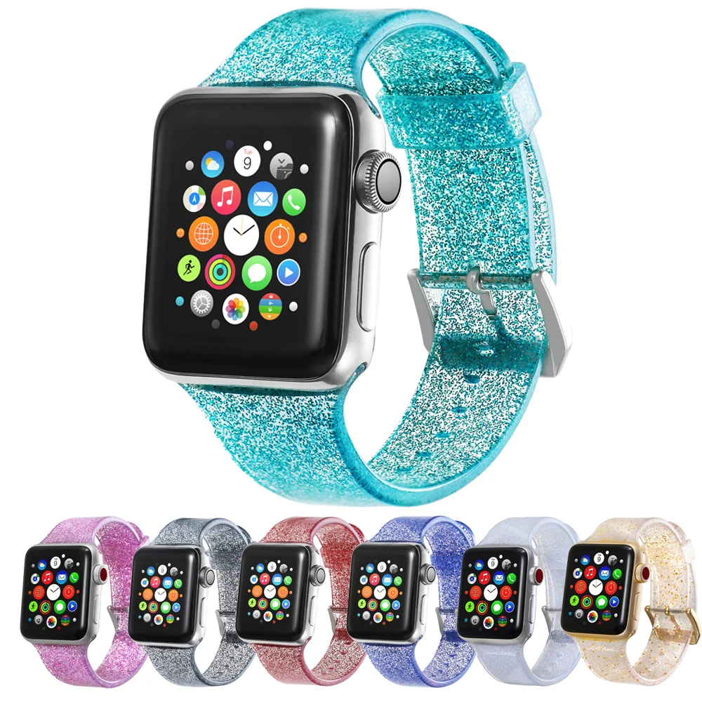 Силиконовые ремешки для Apple Watch 42 мм 44 мм 38 мм 40 мм Silcone для Apple Watch 4 3 2 1 ремешок золотистый для iWatch Band 42 мм ремешок