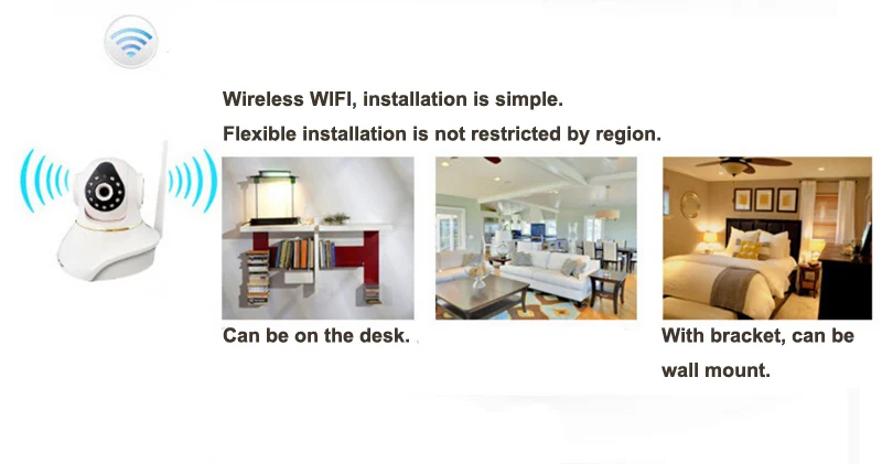 Беспроводной безопасности сети панорамирования/наклона WI FI IP Камера 720 P HD для