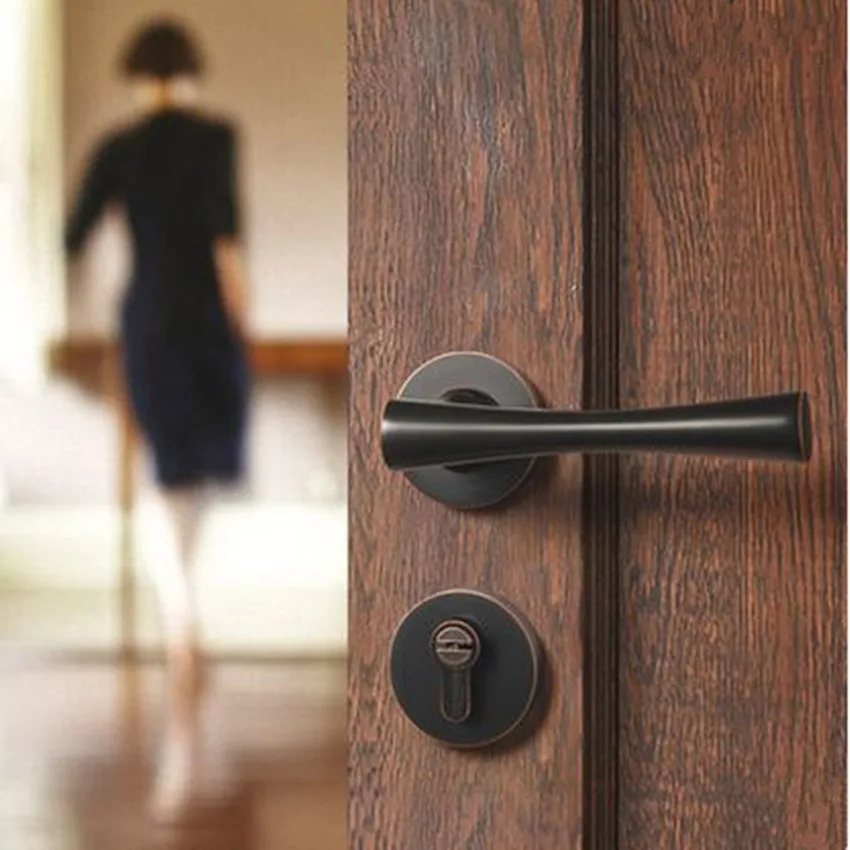 Замок для интерьера в американском ретро стиле черный медный замок из твердой